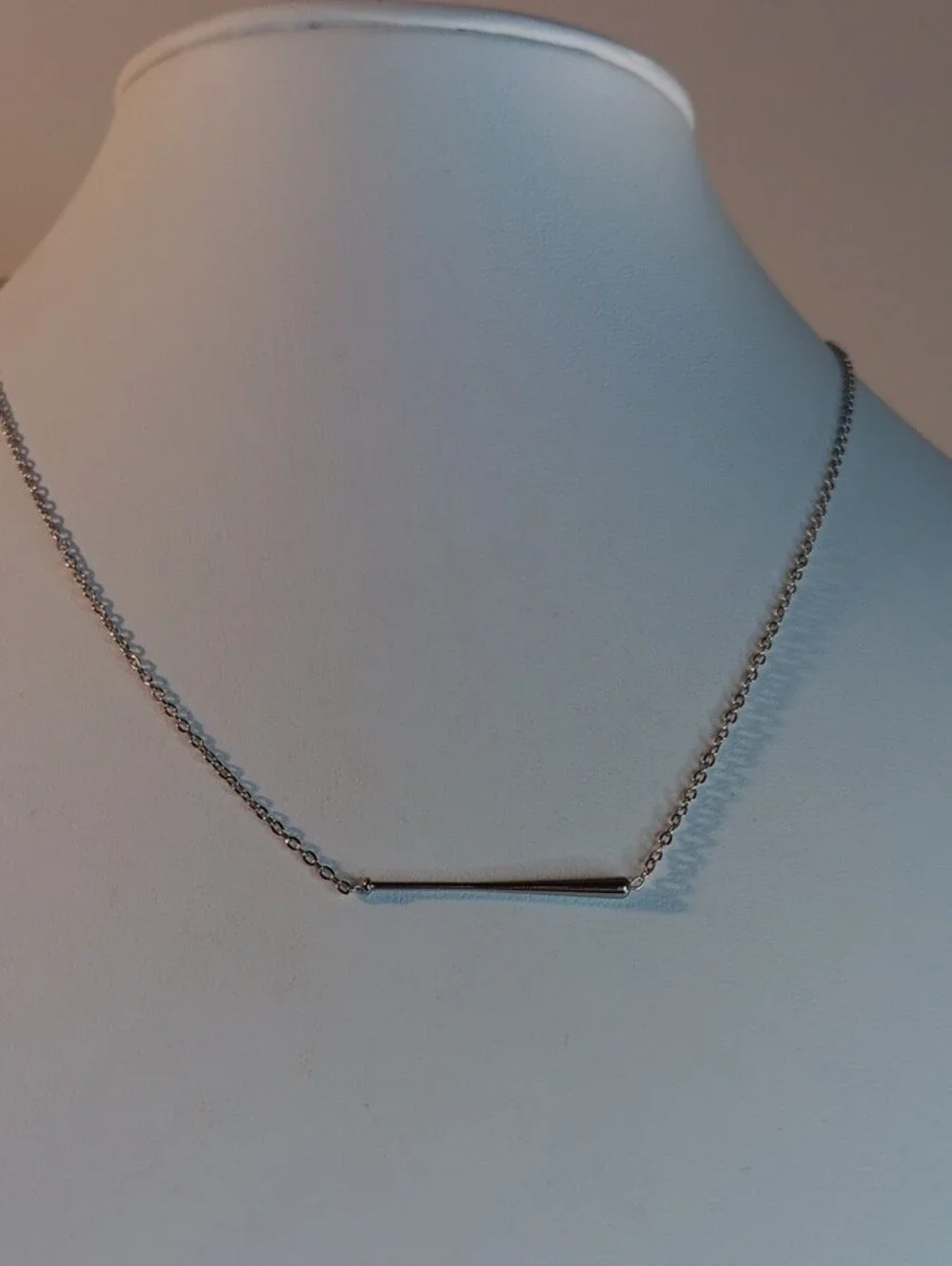 Plunder Silver Bar Pendant Necklace - Silver